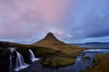 Kirkjufell Mountain and Kirkjufellsfoss waterfalls