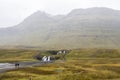 Kirkjufell mountain on rainy day, Snaefellsnes, Iceland