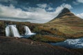 Kirkjufellsfoss volcano Royalty Free Stock Photo