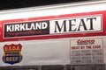 Kirkland Signature brand meat department inside Costco Wholesale shopping center. Royalty Free Stock Photo