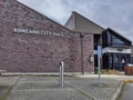 Exterior street view of the city hall building in downtown Kirkland