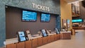 Kirkland, WA USA - circa October 2021: View of the interior of a Cinemark movie theater Royalty Free Stock Photo