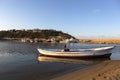 Kirklareli Turkey Igneada harbor, fishing boats, sunset and the view of the harbor and close above Royalty Free Stock Photo