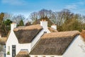 Thatched Roofs of Souter`s Inn Kirkoswald Scotland Royalty Free Stock Photo