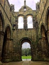 Kirkstall Abbey ruined Cistercian monastery in Kirkstall, north-west of Leeds city centre in West Yorkshire Royalty Free Stock Photo