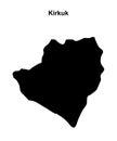Kirkuk outline map Royalty Free Stock Photo