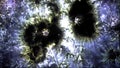 Kirlian aura videography of flowers Alcea rosea moving in the wind