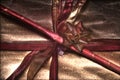 Kirlian glow on beautifully wrapped christmas gifts with ribbons