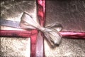 Kirlian glow on beautifully wrapped christmas gifts with ribbons