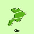 Kirn City Map illustration. Simplified map of Germany Country vector design template