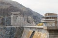 Kirov reservoir dam. Built 1965 - 1975, Lenin`s face on the ad