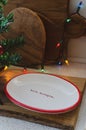 Kris Kringle decorative festive Christmas cookie serving plate