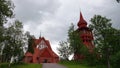 Gotic Church or Kyrka of mining town Kiruna in Sweden