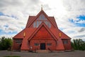 Kiruna Kyrka.  famous wooden church in Sweden Royalty Free Stock Photo