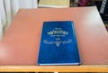 Jewish holy books in Hazon David synagogue at Kiryat Arba Royalty Free Stock Photo