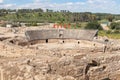 Archaeological excavations of the remains of a Byzantine city - Maresha, and ruins of the Beit Guvrin amphitheater at Beit Guvrin Royalty Free Stock Photo