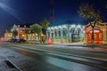 Kirzhach city, Vladimir region, Russia, cityscape in the evening.