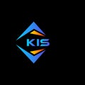 KIS abstract technology logo design on Black background. KIS creative initials letter logo concept