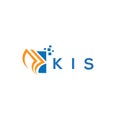 KIS credit repair accounting logo design on white background. KIS creative initials Growth graph letter logo concept. KIS business