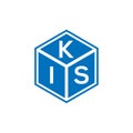 KIS letter logo design on black background. KIS creative initials letter logo concept. KIS letter design