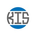 KIS letter logo design on white background. KIS creative initials circle logo concept. KIS letter design