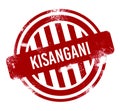 Kisangani - Red grunge button, stamp