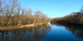 Kishwaukee River in Illinois Royalty Free Stock Photo