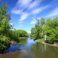 Kishwaukee River in Illinois Royalty Free Stock Photo