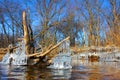 Kishwaukee River Winter Illinois Royalty Free Stock Photo