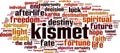 Kismet word cloud Royalty Free Stock Photo