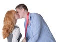 Kiss blindly Royalty Free Stock Photo