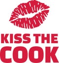 Kiss the Cook Royalty Free Stock Photo