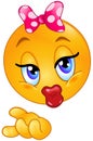 Kiss emoticon Royalty Free Stock Photo