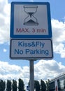 Kiss & fly / No parking sign Royalty Free Stock Photo