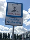 Kiss & fly / No parking sign Royalty Free Stock Photo