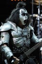 Kiss , Gene Simmons  during the concert Royalty Free Stock Photo