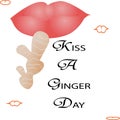 Kiss A Ginger Day Sign and Illustration