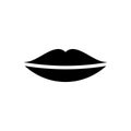 Kiss glyph flat icon