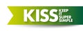 KISS - Keep It Super Simple acronym, business concept background Royalty Free Stock Photo