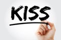 KISS - Keep It Super Simple acronym with marker, business concept background