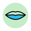 Kiss, lips fill background vector icon which can easily modify or edit