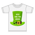 Kiss me I`m Irish t-shirt design vector