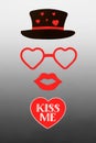 Kiss Me Romantic Valentines Day Abstract