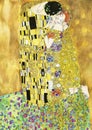 The kiss, painting by Gustav Klimt. Adult coloring page Royalty Free Stock Photo