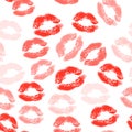 Kiss seamless background, lips Royalty Free Stock Photo