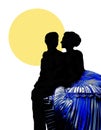 KISS OF TWO ENAMOURED-2 Royalty Free Stock Photo