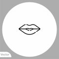 Kiss vector icon sign symbol Royalty Free Stock Photo