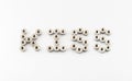 KISS Word Created by Stainless Steel Hex Flange Nuts