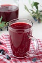 Kissel of honeysuckle berries in glass Royalty Free Stock Photo