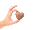 Kisses Cookies in hand. Royalty Free Stock Photo